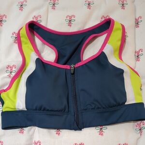 Fila Women's Sports Bra - Navy, Pink, Yellow, White